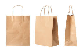 Kraft Paper Bags with Handles - 250 Count
